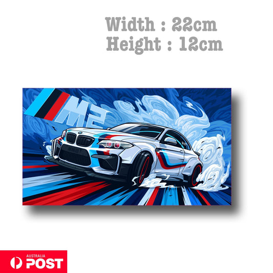 BMW M2 Performance Competition White Car JDM Car Large  Vinyl  Sticker