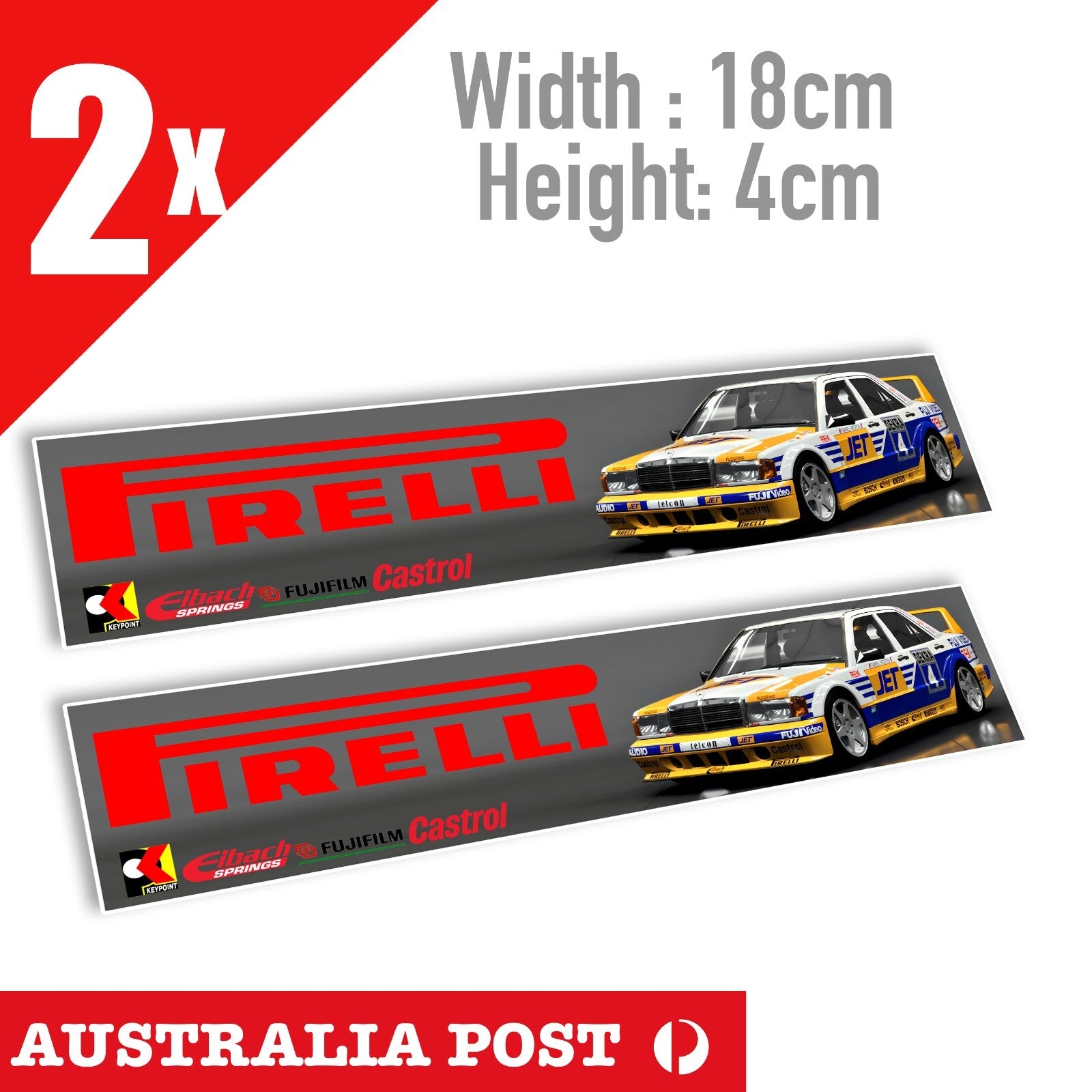 MERCEDES BENZ AMG PIRELLI Banner Sign Logo Sticker , Car Logo Stickers