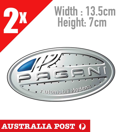 Pagani , Automobile Modena Chrome Style Logo, Toolbox Stickers