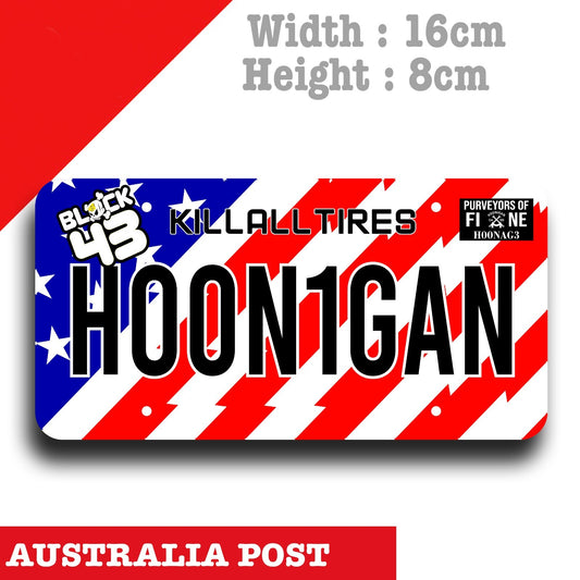 HOONIGAN Ken Block 43 Number Plate Flag JDM  Decal Sticker