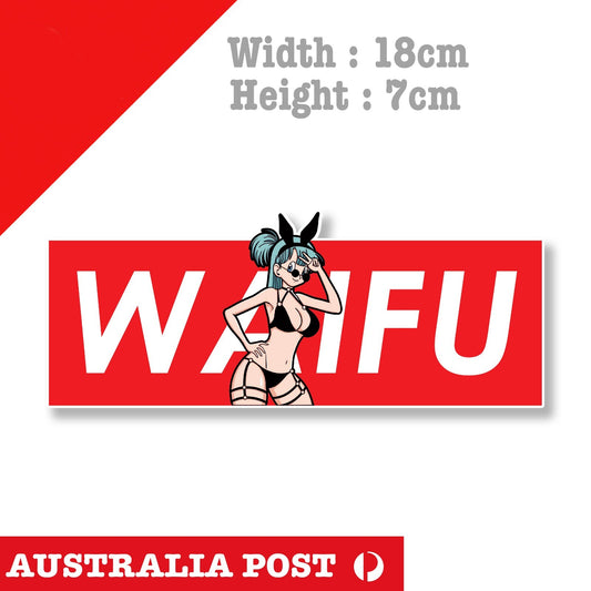 WAIFU Sticker Anime Sexy Girl Bulma  JDM Slap Decal Sticker 