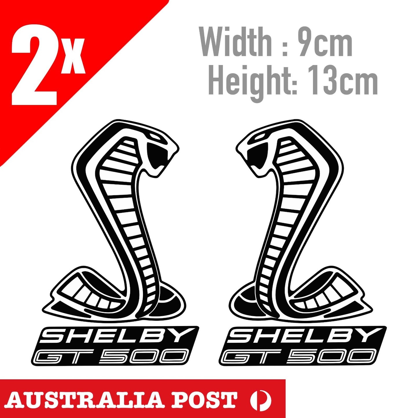 Ford Mustang Shelby Cobra GT500 2x  Sticker