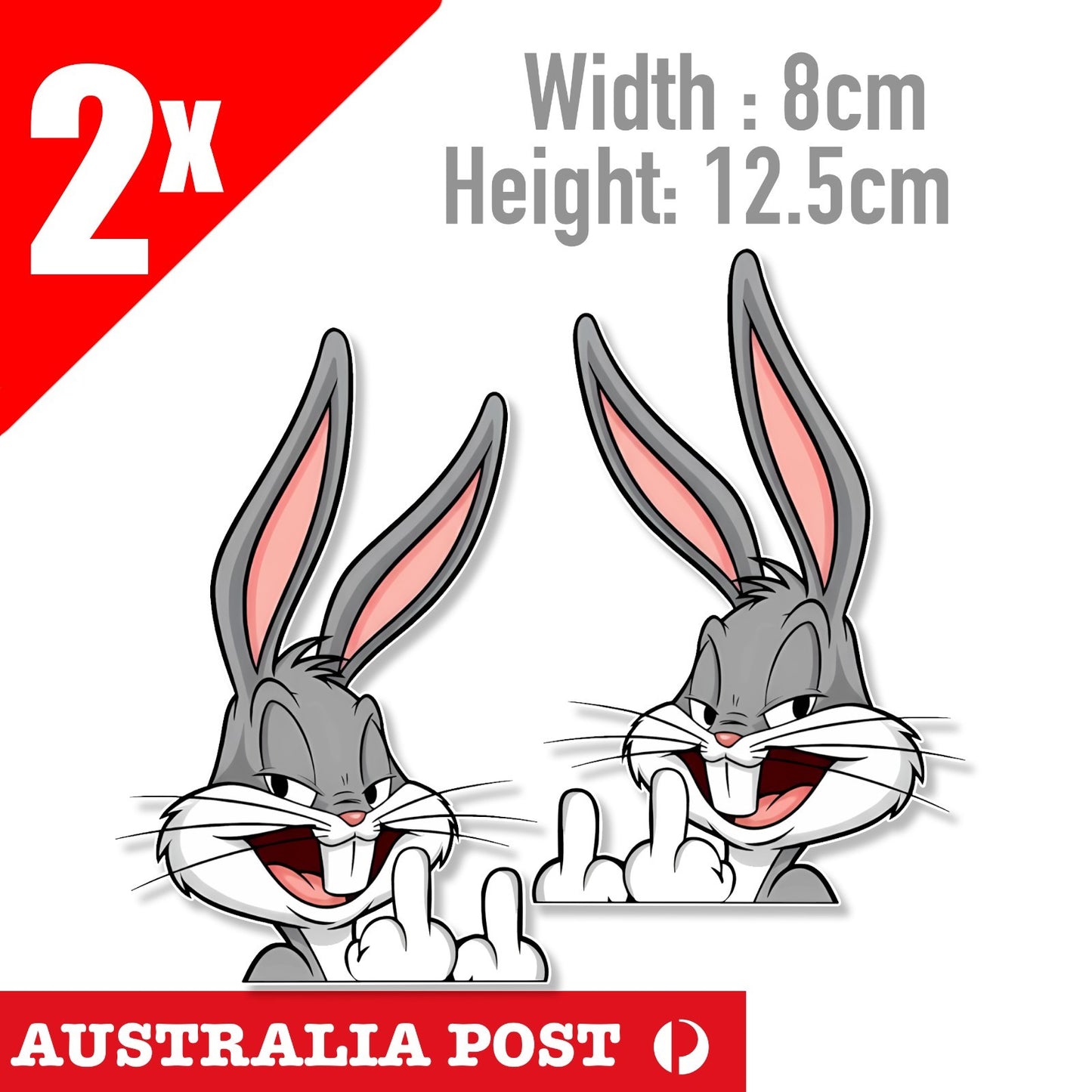 Bugs Bunny and Daffy Duck -  Middle Finger Rude Funny  Tunes Funny Sticker