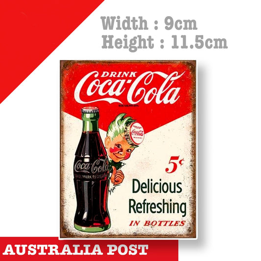 Vintage Aged Coca Cola Rusted DELICIOUS , Coca Cola Logo  Sticker