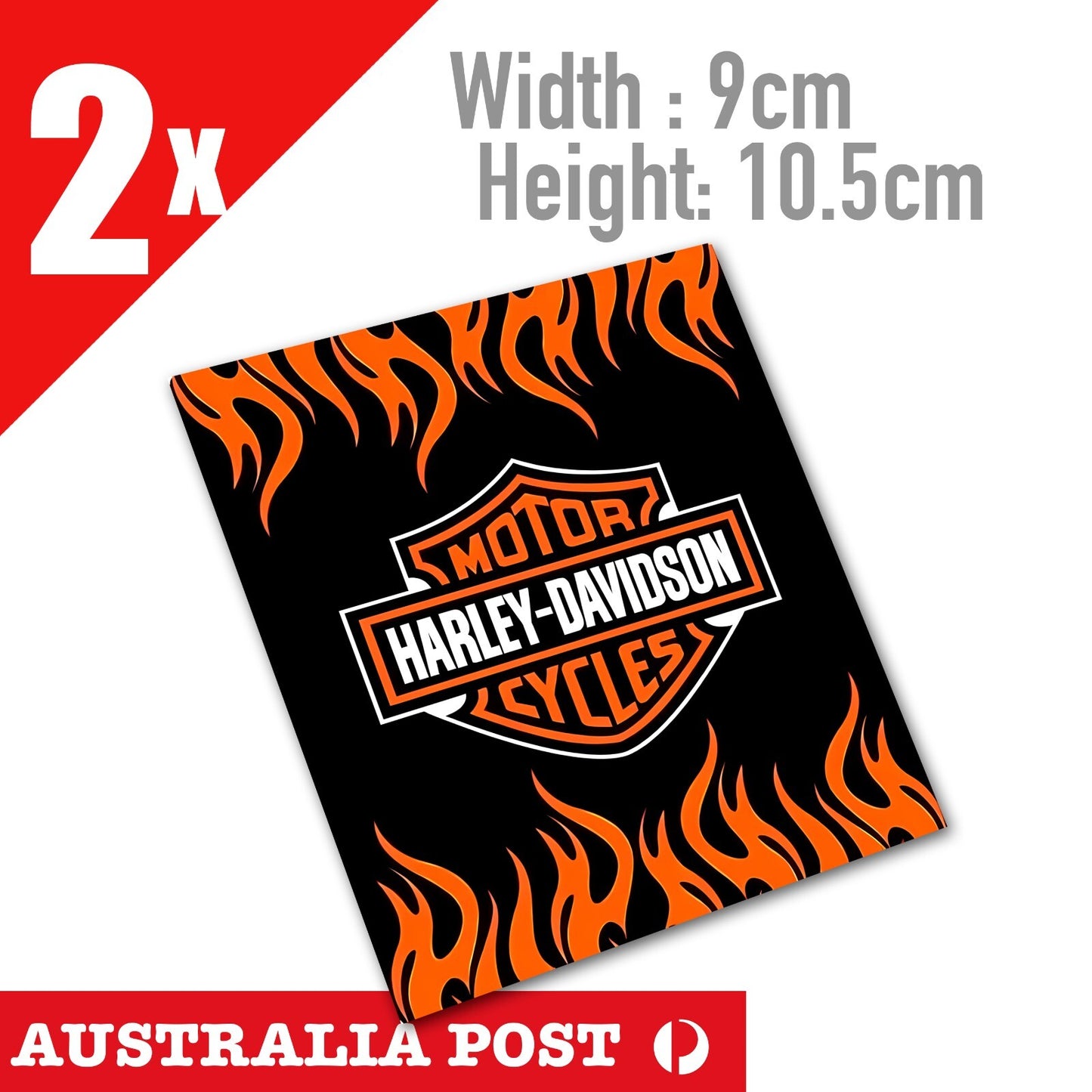 Harley Davidson Logo FIRE Motorcycle Logo, Fuel Tank, Helmet MotoGP Sticker