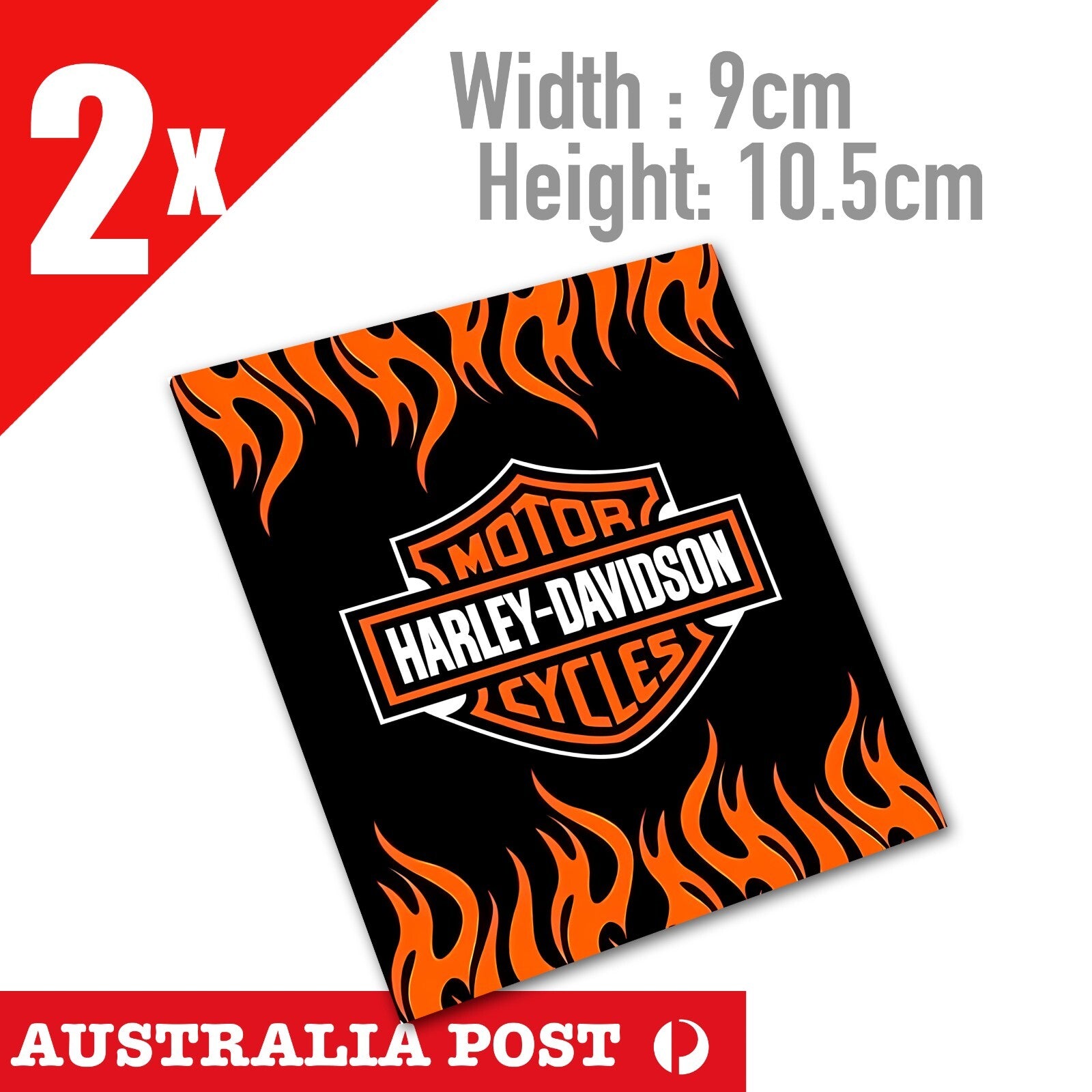 Harley Davidson Logo FIRE Motorcycle Logo, Fuel Tank, Helmet MotoGP Sticker