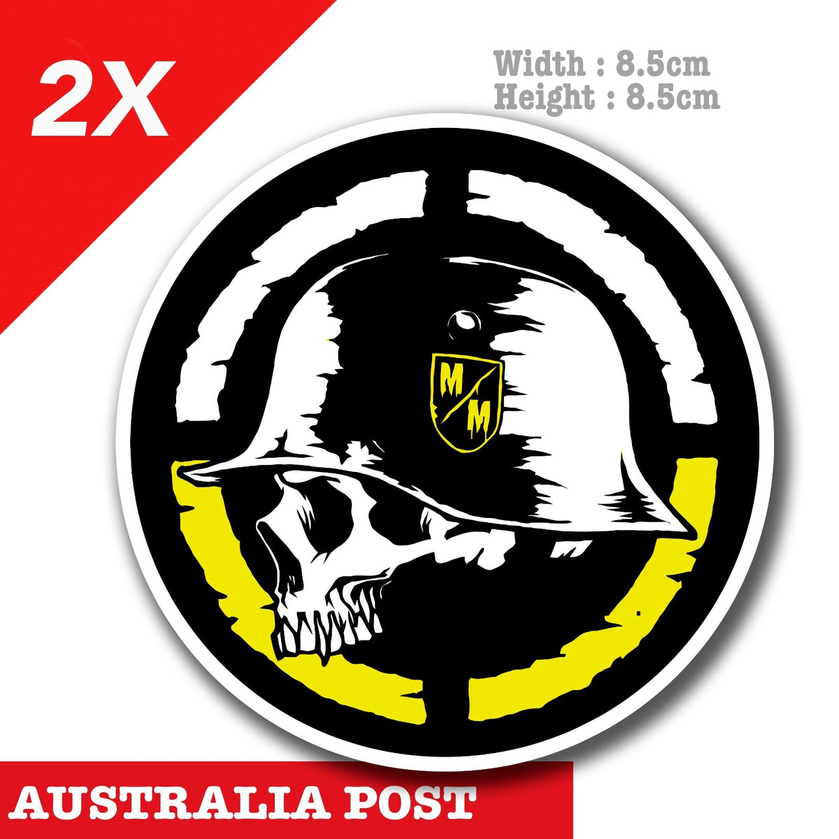 Motorcycle Helmet Metal MULISHA Skull Green Helmet logo Stickers