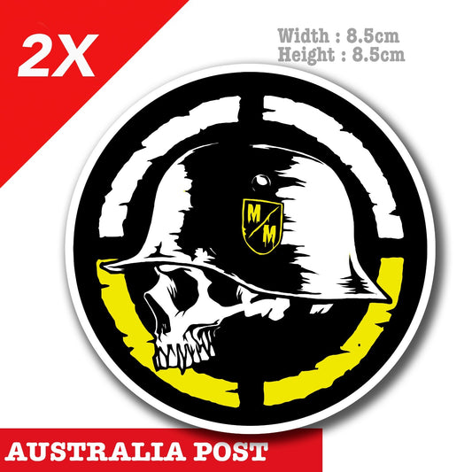 Motorcycle Helmet Metal MULISHA Skull Green Helmet logo Stickers