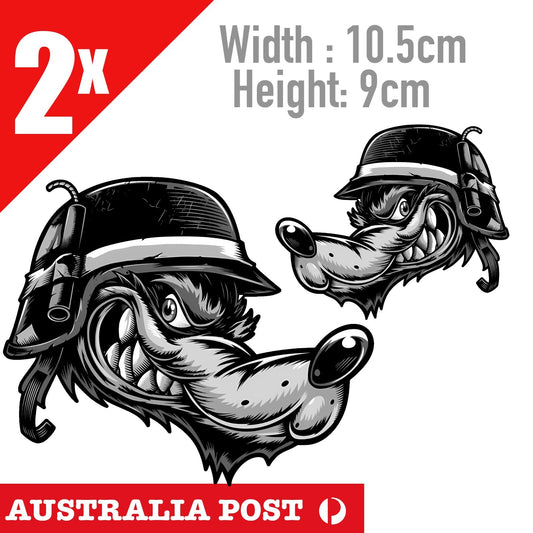 Angry Rider WOLF  Helmet, Motorcycle, Fuel Tank, Helmet  Stickers