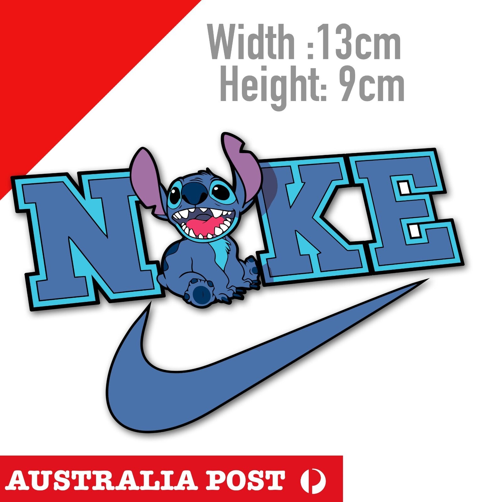 NIKE Logo Disney Stitch, Lilo Funny Logo Sticker