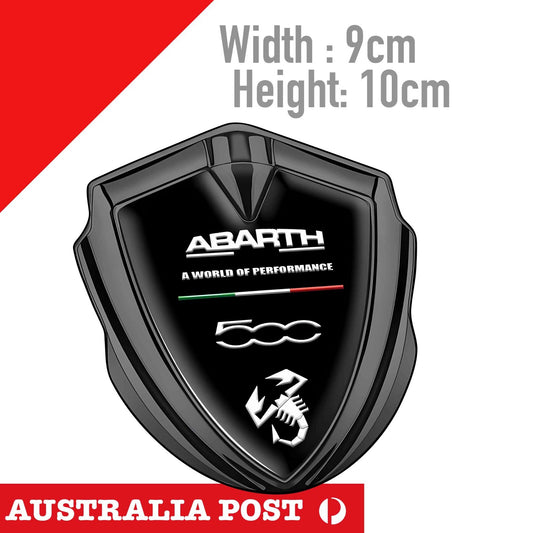 FIAT ABARTH 500 Logo CARBON Style Badge,  ABARTH PERFORMANCE LOGO  Sticker