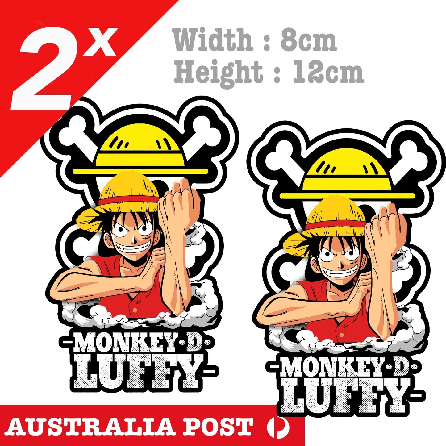 One Piece - Anime - Monkey D. Luffy Chibi, One Piece Pirate Team Stickers
