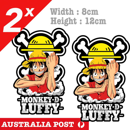 One Piece - Anime - Monkey D. Luffy Chibi, One Piece Pirate Team Stickers