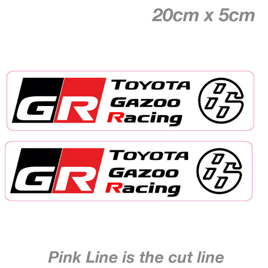 Toyota 86 Gazoo Racing GR Black Slap x2 JDM Laptop , Car  Vinyl  Sticker 