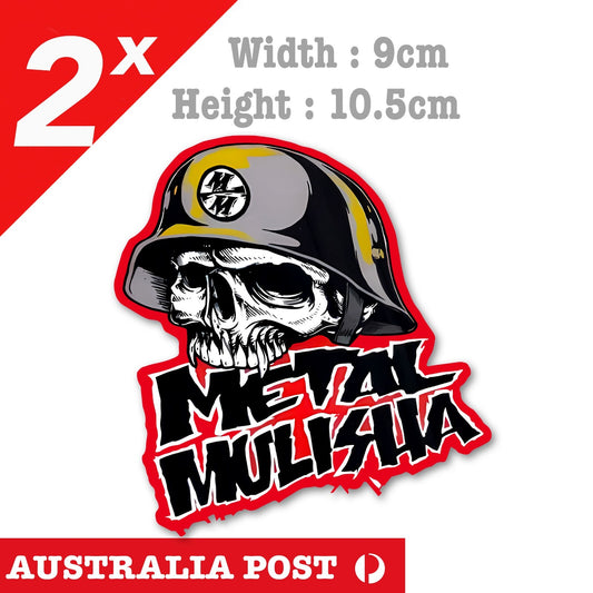 Metal Mulisha ,Motocross Dirt Bike 4x4 Off Road Round Badge Helmet Stickers