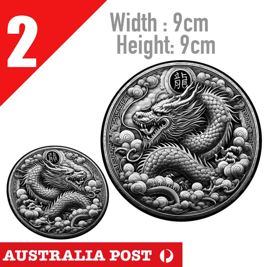 Celtic Dragon, Silver DRAGON  Stickers