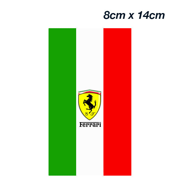 Italian Flag Ferrari Logo  Laptop , Car  Decal Sticker 