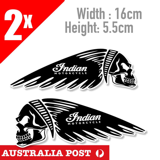 Indian Motorcycle  Skull Logo, Motorcycle Helmet, Fuel Tank Stickers