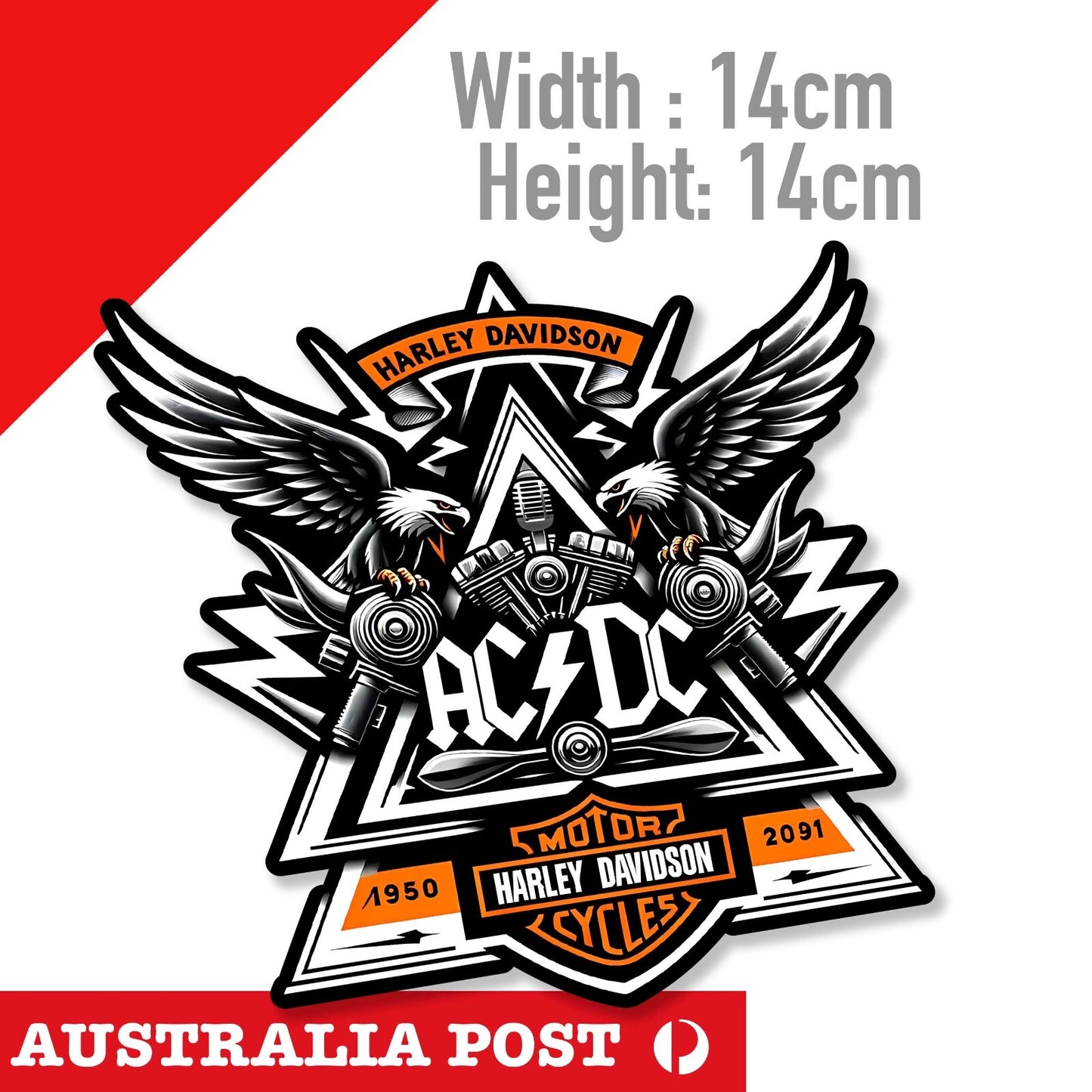 HARLEY DAVIDSON STICKER DECAL SUITS CHOPPER SPORTSTER ENGINE, EAGLEs Stickers