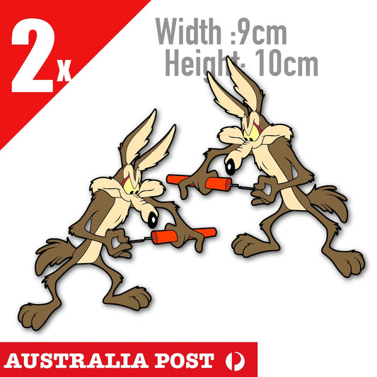 Road Runner WIlie E Coyote Dynamite  Funny  Decal Stickers