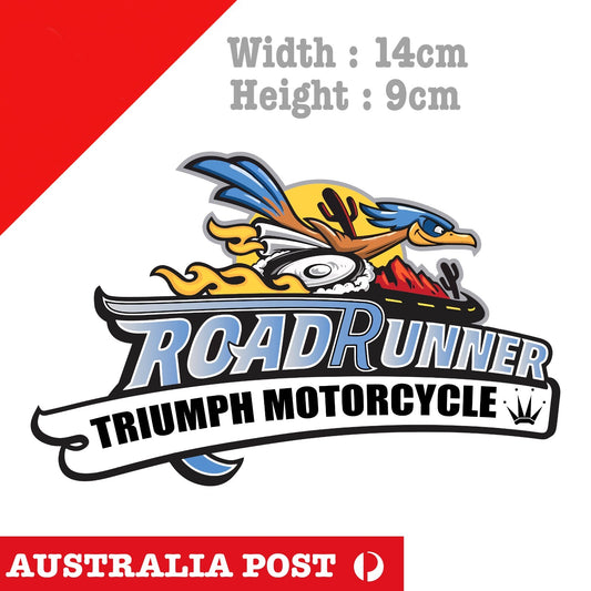 Road Runner Triumph Motorcycle Logo Sticker