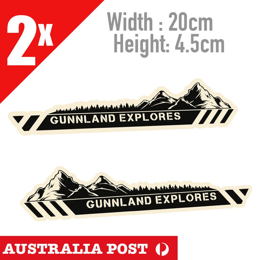 TOYOTA Land Cruiser GUNLAND Explores, Hilux 4x4 Truck Ute, 4Runner Stickers