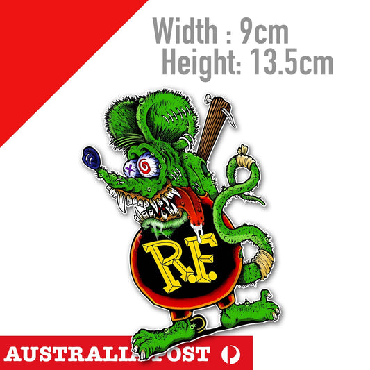Rat Fink Monster Zombie Rat, Rat Fink RF Sticker