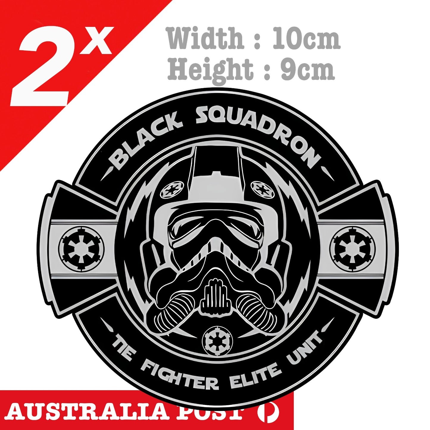 Star Wars BLACK SQUADROM Pilot  badge, Star Wars Troopers Sticker
