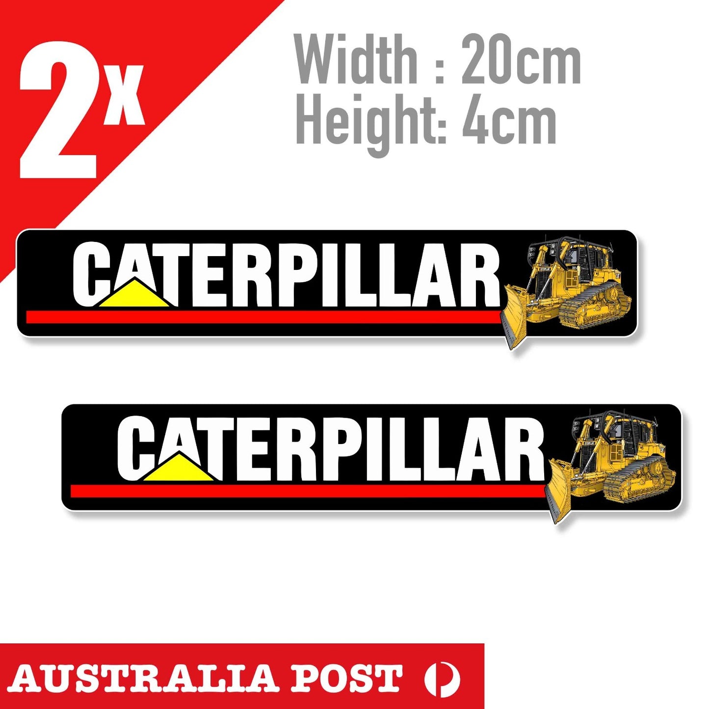 CATERPILLAR Yellow Bulldozer Banner Decal  Sticker