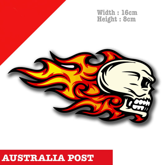 Flame Skull motorcycle Fuel Tank , Helmet, Motorcycle Visor  Decal Sticker
