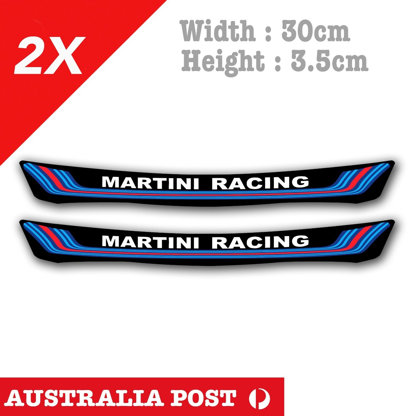 MARTINI RACING Logo Motorcycle Helmet Visor  Stickera