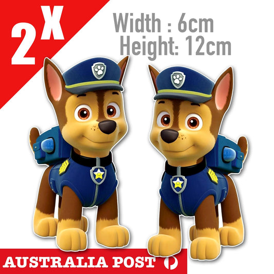 Paw Patrol Chase Cartoon Character  Laptop , Car  Vinyl  Sticker 
