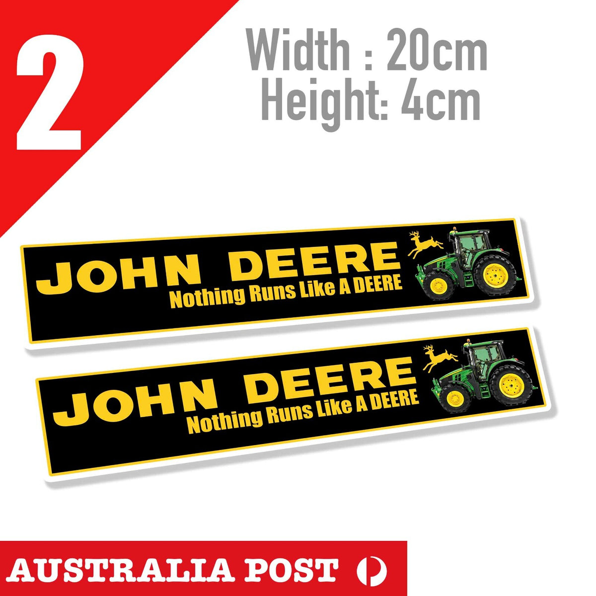 John Deere Tractor Banner Logo Vinyl  Stickers