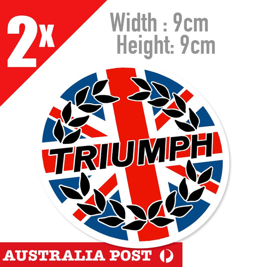 Triumph Wreath with British Flag, British Flag Logo Sticker