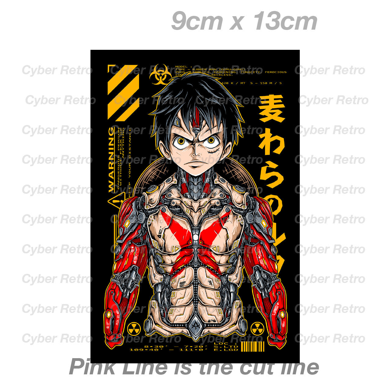 One Piece Supernova Cyborg JDM Anime Sticker