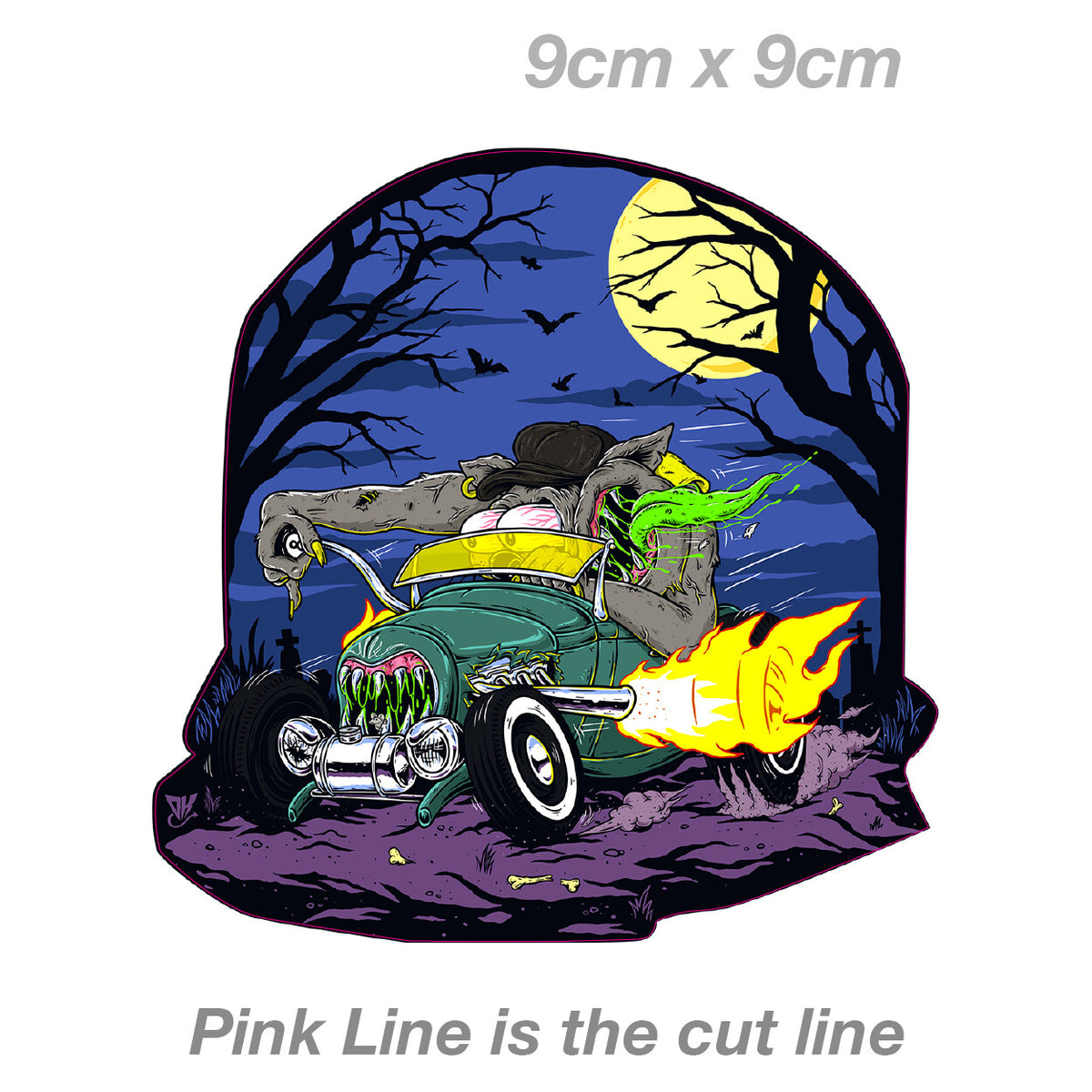 Monster Hot Rod Funny   Mancave Rat Hot Rod Americana Vinyl  Sticker 
