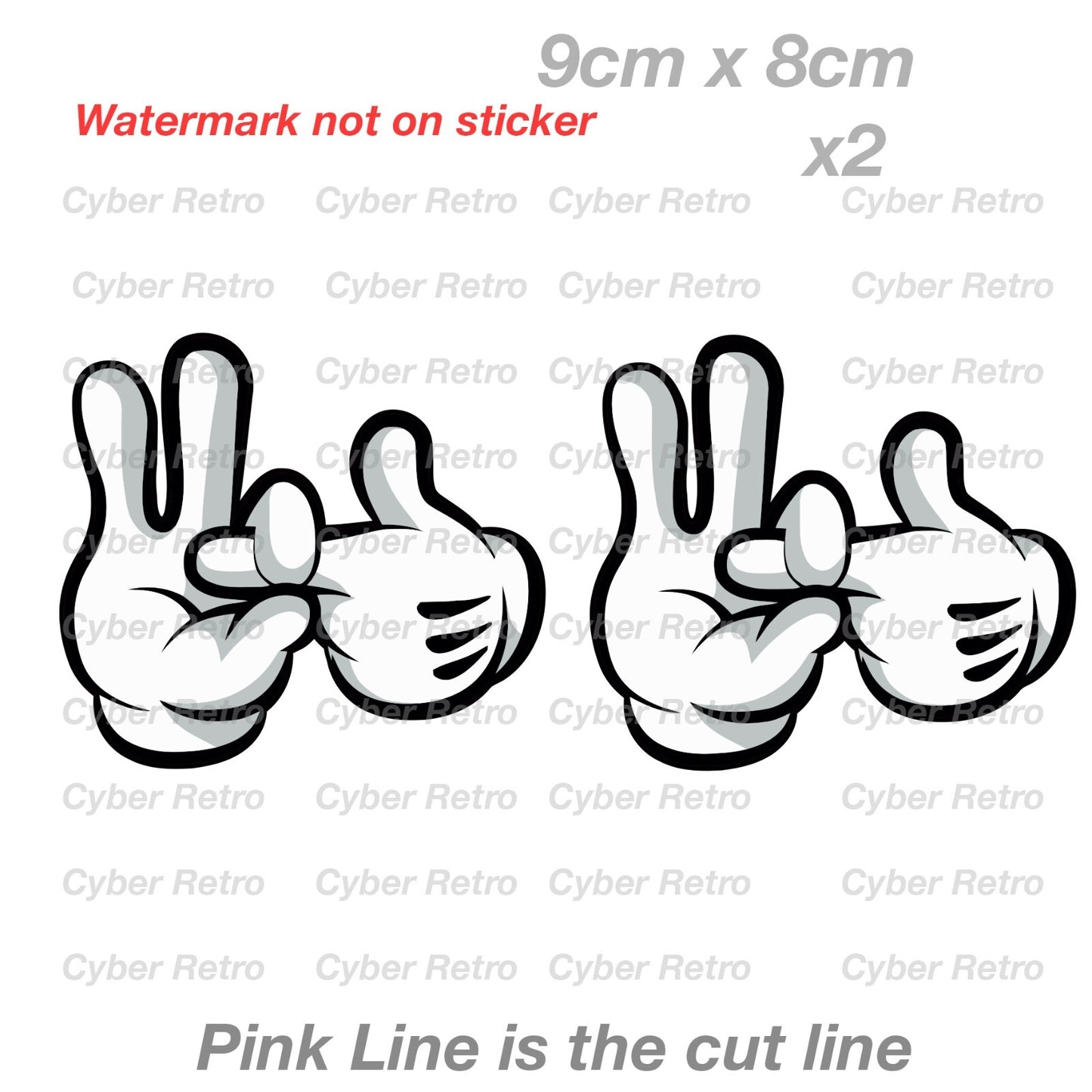 Disney Mickey Mouse Hands F#ck It Decal Sticker 