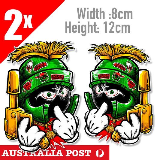 Marvin the Martian Middle Finger Funny Sticker