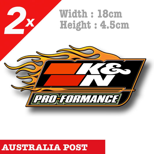 K&N Oil Filter Pro Formance Flame Logo Sticker