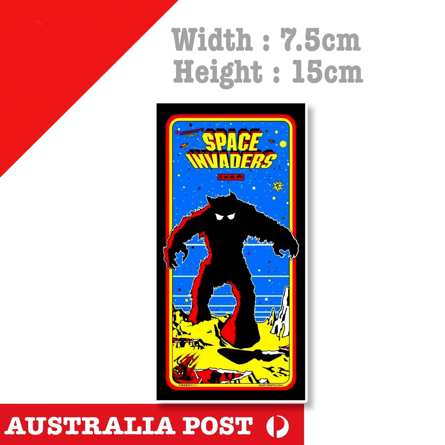 Space Invaders Vintage Arcade Retro ATTARI Game Logo Sticker