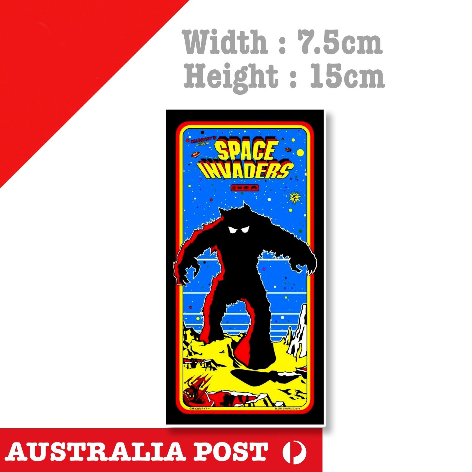 Space Invaders Vintage Arcade Retro ATTARI Game Logo Sticker