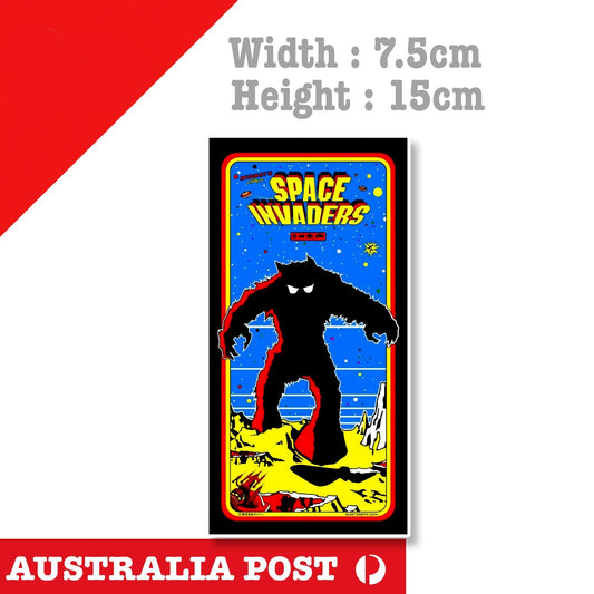 Space Invaders Vintage Arcade Retro ATTARI Game Logo Sticker