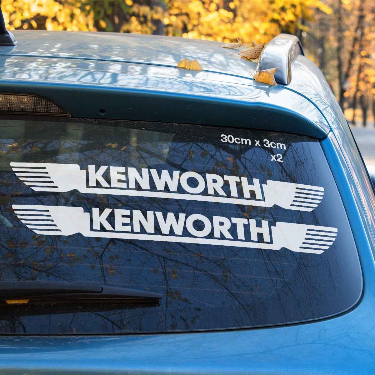 Share Kenworth Truck WING Banner Logo Style, Kenworth Truck 2x Stickers