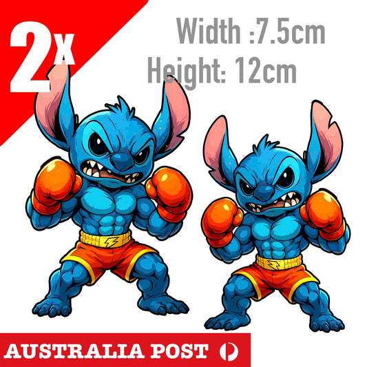 Disney  Lilo & Stitch Cartoon Character Angry Stitch Boxer Stickers