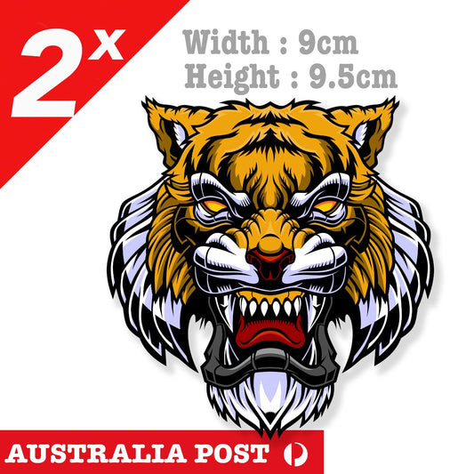 Angry Tiger Head  Laptop , Car  Decal Sticker 