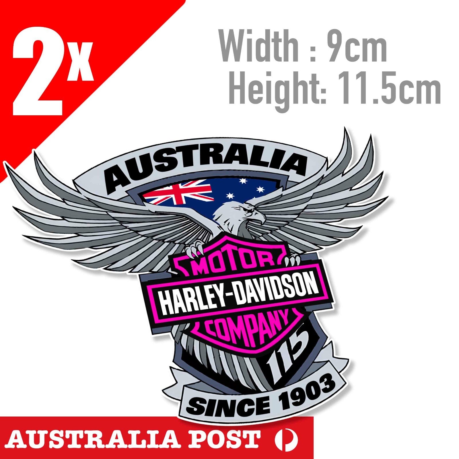HARLEY Davidson Sticker For Laptop Motorcycle Eagle UteGlass Mancave Decal
