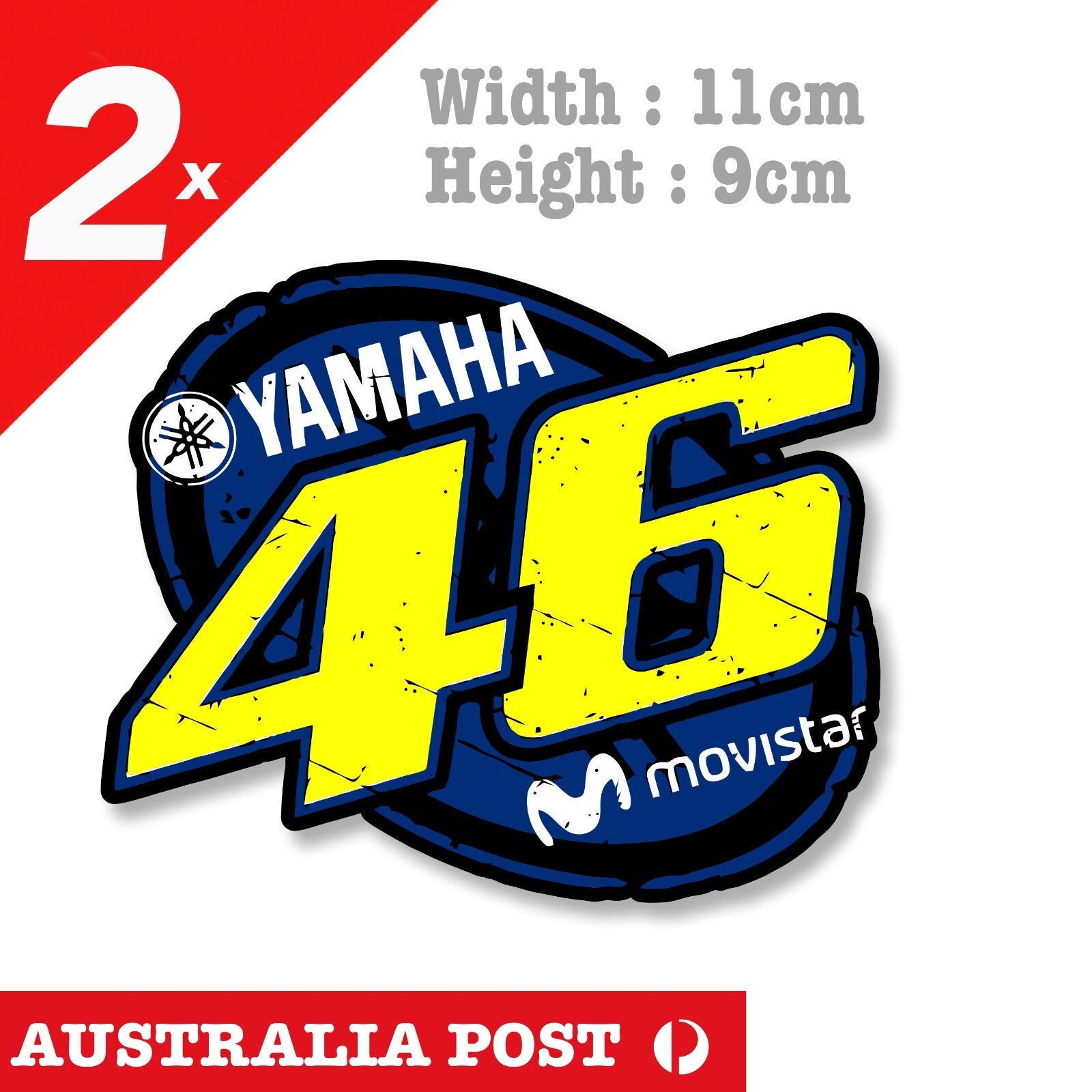 The Doctor 46 - Valentino Rossi's VR46 YAMAHA Logo, Motorcycle Sticker