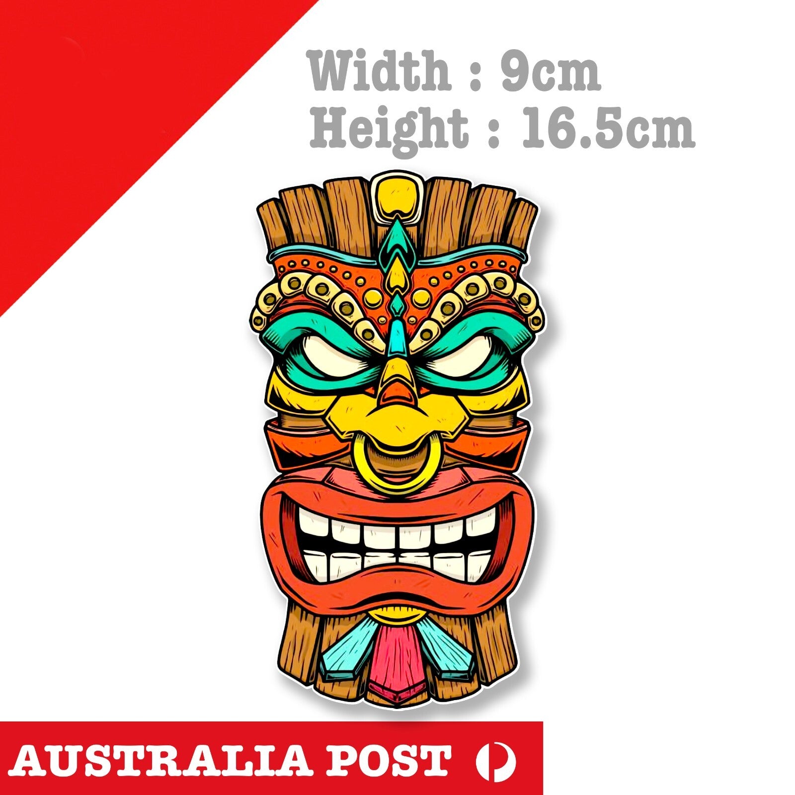 Fire Tiki Mask,  graffiti urban, Crash Bandicoot Mask Sticker
