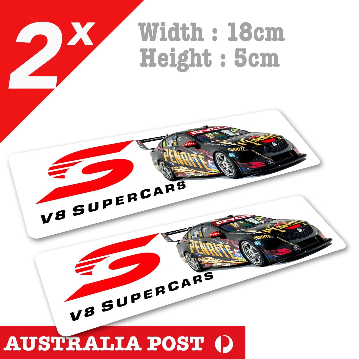 HOLDEN Commodore PENRITE V8 Supercar Competition Vinyl Sticker