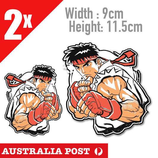 Street Fighter - Street Fighter Alpha Ryu , Street Fighter Game 2x  Sticker
